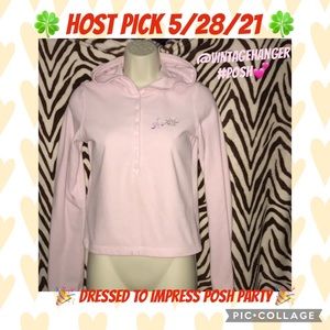 Aeropostale slim fit small pink fleece snap button